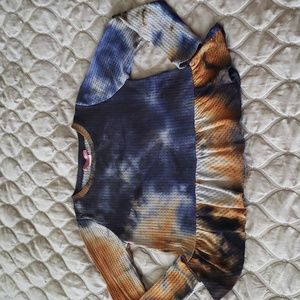 AQUA Tie-dye blue-orange girls top